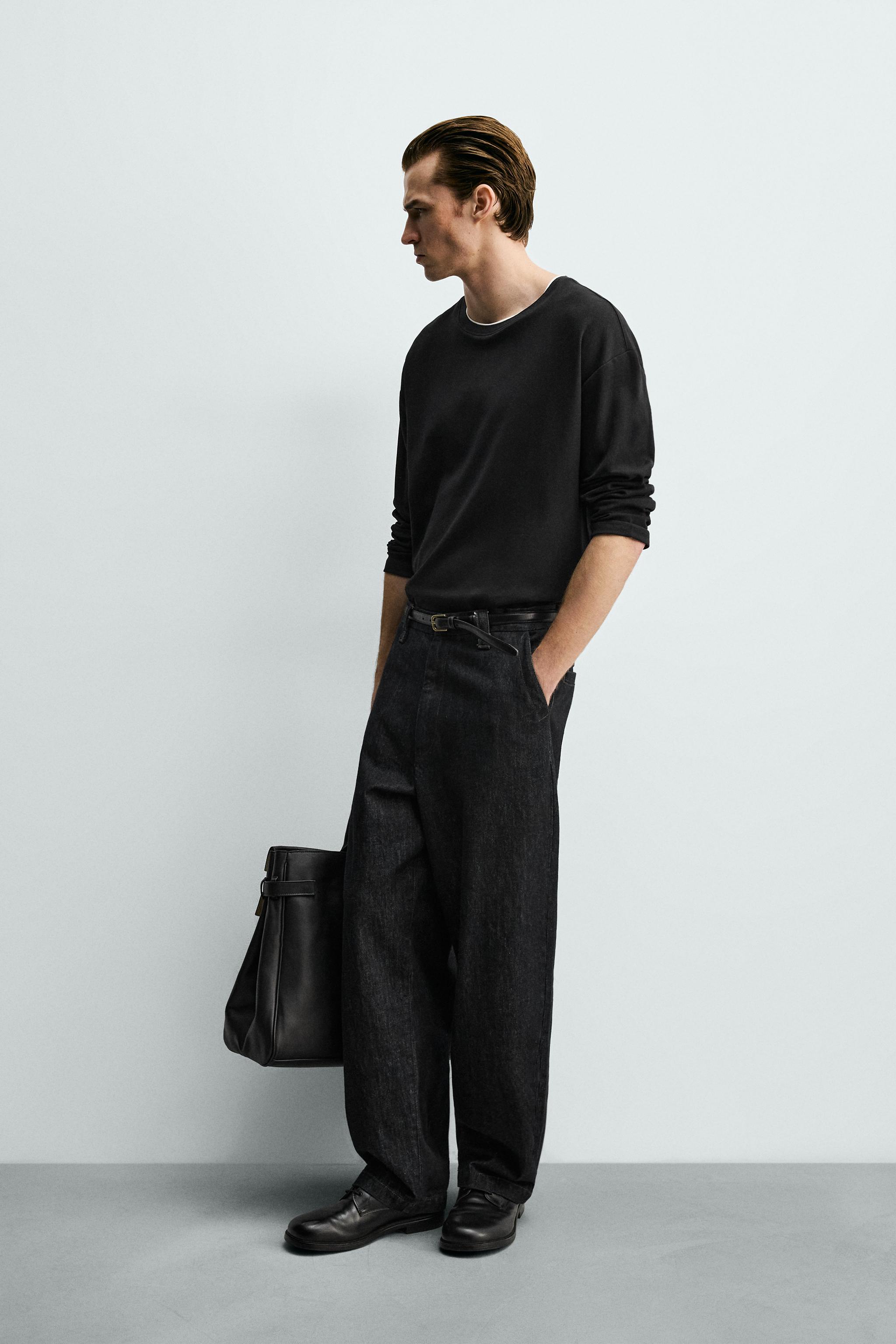 CONTRAST DOUBLE HEM T-SHIRT